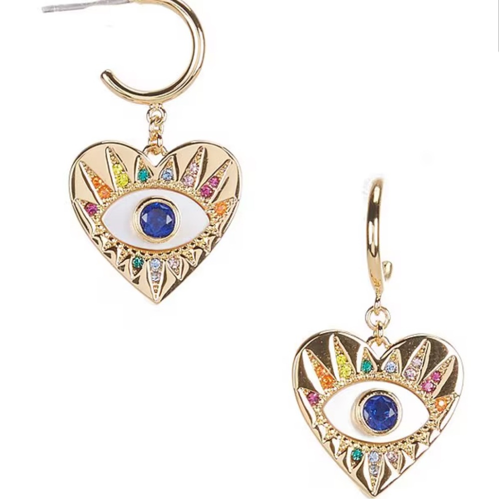 $78 Kate Spade All Seeing Evil Eye Huggie Drop Earrings